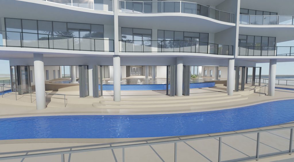 A 3D render of the Phoenix Key pool.